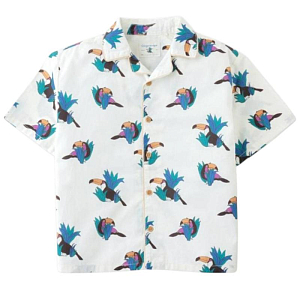 Рубашка с коротким рукавом Джинджерснэпс (Gingersnaps) "Свайпер", райские птицы